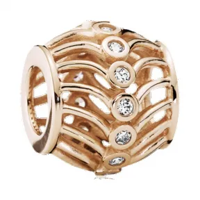 潘多拉/Pandora Art Deco Charm, PANDORA Rose? & Clear CZ 780001CZ