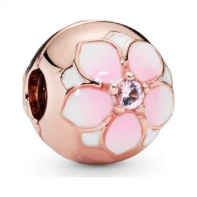 潘多拉/Pandora 玫瑰系列木兰花珐琅固定夹782078NBP