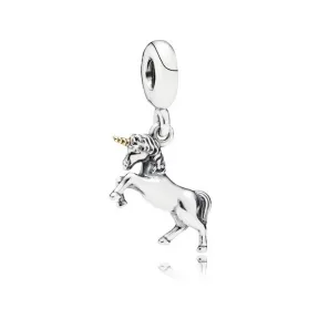 潘多拉/Pandora 可爱动物-独角兽14K金镶嵌925银吊饰791200