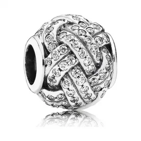 潘多拉/Pandora 爱之结锆石镶嵌925银串791537CZ