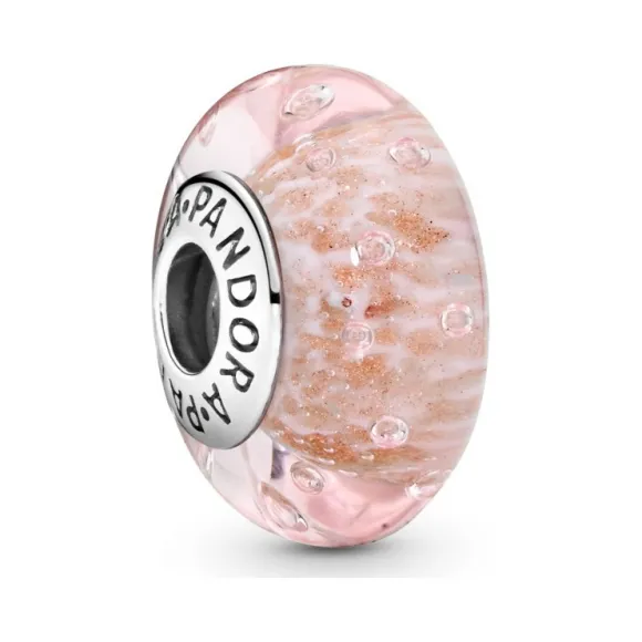 潘多拉/Pandora Survivor Charm, Pink Murano Glass & Pink Enamel 7916