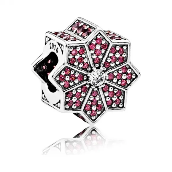 潘多拉/Pandora Poinsettia, Red & Clear CZ 791989CZR