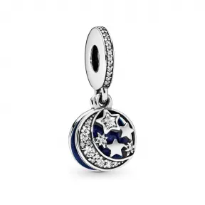 潘多拉/Pandora 复古夜空立方氧化锆石镶嵌925银珐琅串饰791993CZ