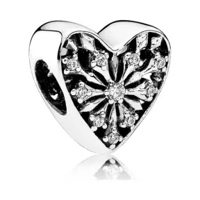 潘多拉/Pandora 圣诞冰花锆石之心串珠791996CZ