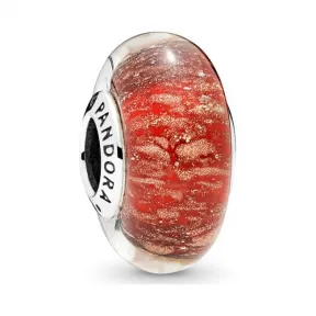 潘多拉/Pandora 红色闪烁琉璃925银串饰796366