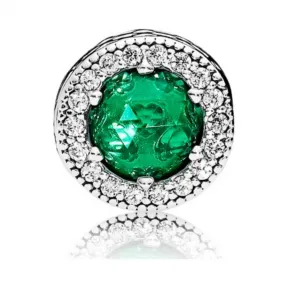 潘多拉/Pandora OPTIMISM Charm, Royal Green Crystals & Clear CZ 7964