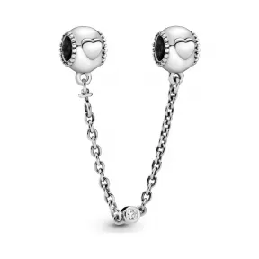 潘多拉/Pandora 爱心安全链, 镶钻安全链, 浮雕安全链, 潘多拉经典安全链, 畅销人气安全链 796457CZ