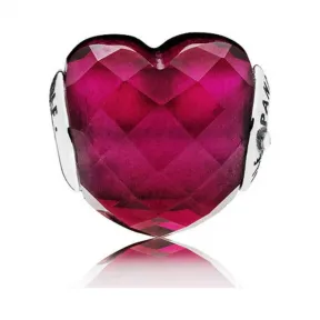 潘多拉/Pandora LOVE Charm, Fuchsia Red Crystal 796600NFR