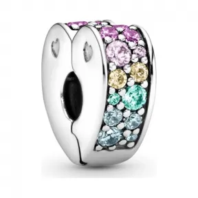 潘多拉/Pandora 缤纷爱的弧线925银硅胶固定夹797020NRPMX