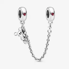 潘多拉/Pandora Disney, Climbing Mickey Safety Chain, Red CZ 797173C