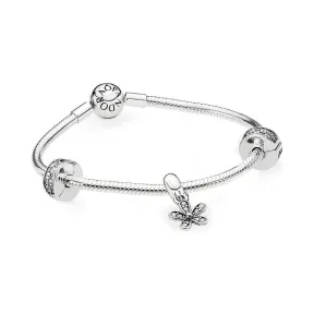 潘多拉/Pandora 925银雏菊吊饰装饰手链套装 B800265