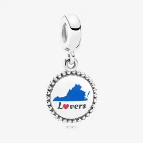 潘多拉/Pandora 弗吉尼亚是情人的吊坠，混合珐琅