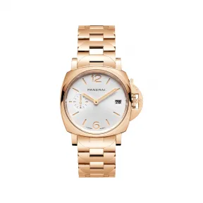 沛纳海/Panerai Luminor Due TuttoOro系列 38MM 抛光玫瑰金 自动机械机芯 男表 PAM01326