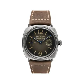 沛纳海/Panerai Radiomir镭得米尔系列 45MM Brunito eSteel™材质 手动机械机芯 男表 PAM01347