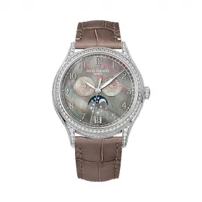 百达翡丽/Patek Philippe 复杂功能时计 Complications 系列 18k白金镶钻 自动机械机芯 女表 4948G-001