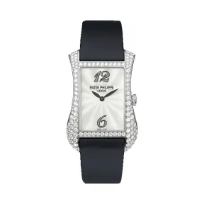 百达翡丽/Patek Philippe Gondolo系列 18k白金镶钻 石英机芯 女表 4973G-001