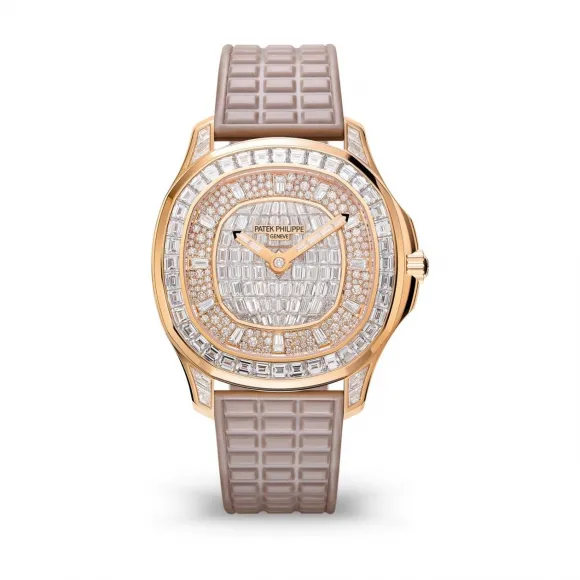 百达翡丽/Patek Philippe Aquanaut 系列 玫瑰金 自动机械机芯 女表 5062-450R-001