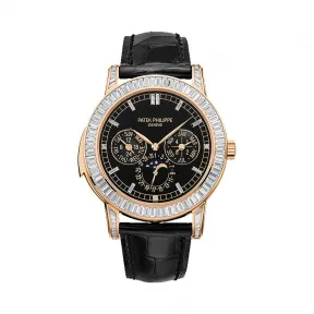 百达翡丽/Patek Philippe 超级复杂功能计时系grand Complications列 18k玫瑰金镶钻 自动机械机芯 男表 5073R-001