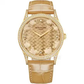 百达翡丽/Patek Philippe 古典表  18k黄金镶钻 石英 中性 5077-100J-001