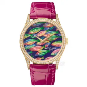 百达翡丽/Patek Philippe 珍稀工艺  18k玫瑰金  女表 5077-100R-049