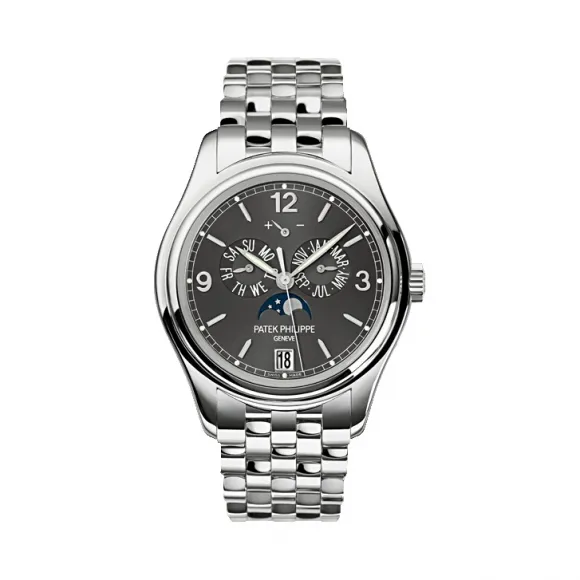 百达翡丽/Patek Philippe 复杂功能时计 Complications 系列 18k白金 自动机械机芯 男表 5146-1G-010