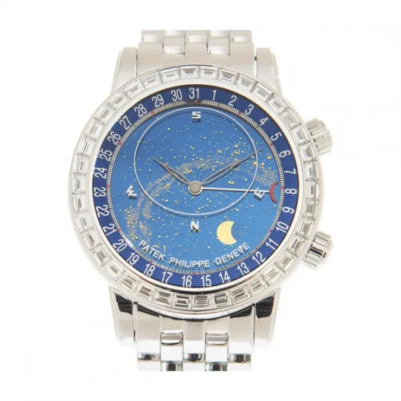 百达翡丽/Patek Philippe Celestial系列 44 MM 18kt 白金 自动机械机芯 男表 6104-1G-010