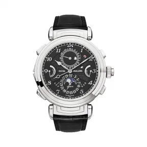 百达翡丽/Patek Philippe 超级复杂功能计时系grand Complications列 18k白金 手动机械机芯 男表 6300G-001