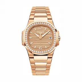 百达翡丽/Patek Philippe Nautilus 运动 鹦鹉螺 系列 玫瑰金 石英机芯 女表 7010-1R-012