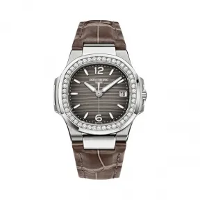 百达翡丽/Patek Philippe Nautilus 运动 鹦鹉螺 系列 18k白金镶钻 石英机芯 女表 7010G-012