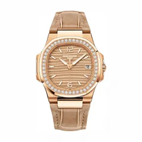 百达翡丽/Patek Philippe Nautilus 运动 鹦鹉螺 系列 玫瑰金 石英机芯 女表 7010R-012