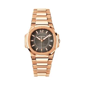 百达翡丽/Patek Philippe Nautilus 运动 鹦鹉螺 系列 18k玫瑰金 石英机芯 女表 7011-1R-010