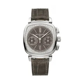 百达翡丽/Patek Philippe 复杂功能时计 Complications 系列 18k白金镶钻 手动机械机芯 女表 7071G-010