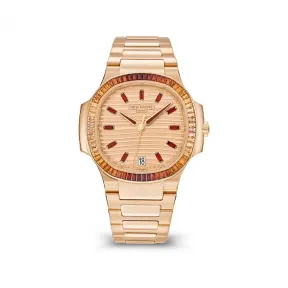 百达翡丽/Patek Philippe Nautilus 35.2MM 玫瑰金 自动机械机芯 女表 7118-1300R-001