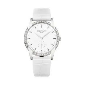 百达翡丽/Patek Philippe 卡拉特拉瓦 Calatrava 系列 18k白金 手动机械机芯 女表 7122-200G-001