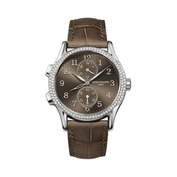 百达翡丽/Patek Philippe 复杂功能时计 Complications 系列 18k白金镶钻 手动机械机芯 女表 7134G-001