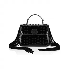 菲利普·普莱因/Philipp Plein 星星漆皮 Superheroin 流苏中号提手包 119397-02-4-0