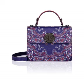 菲利普·普莱因/Philipp Plein 佩斯利花纹皮革 Superheroin 中号提手包 119412-73-4-0