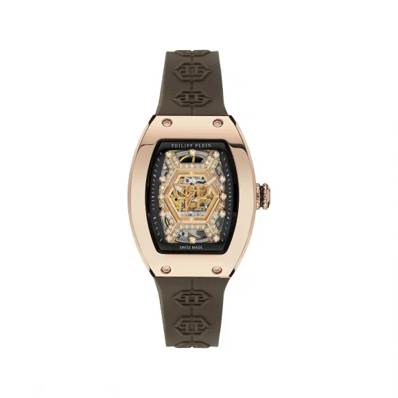 菲利普·普莱因/Philipp Plein 钻石加密皇后玫瑰金毒液腕表 122614-04-4-0