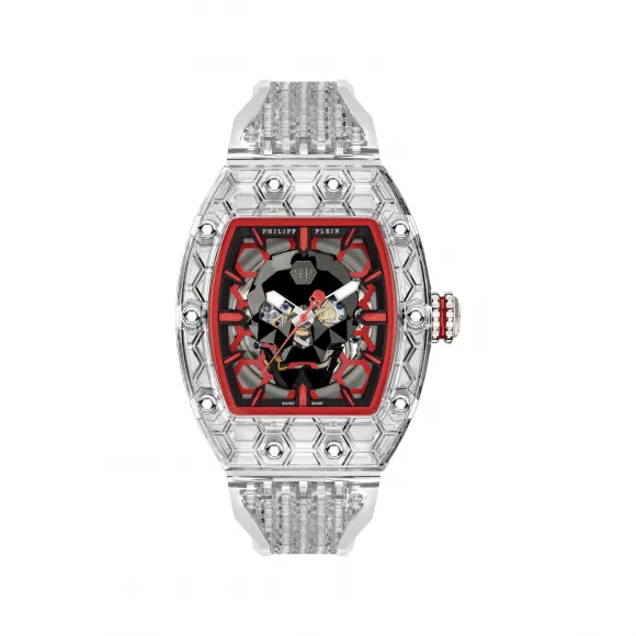 菲利普·普莱因/Philipp Plein ALLIGATOR CRYPTO KING 红色 CRY$TAL $LAYER 手表 122615-13-4-0