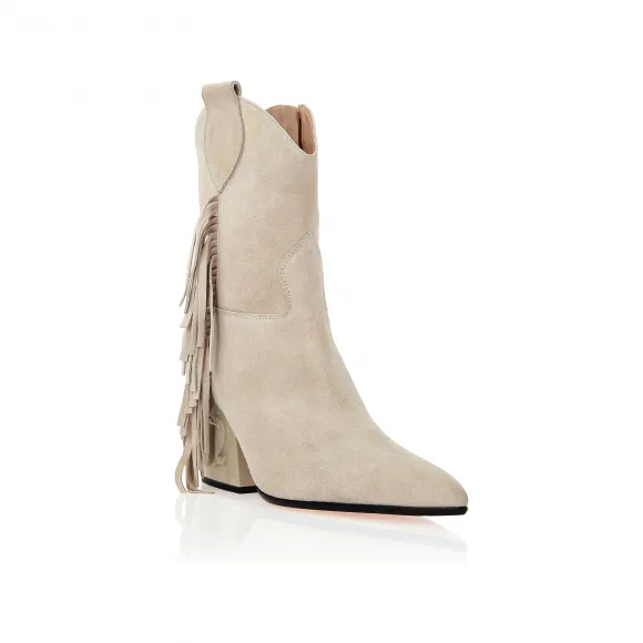 菲利普·普莱因/Philipp Plein 麂皮靴 中跟牛仔 FACS-WSE0690-PLE009N-06