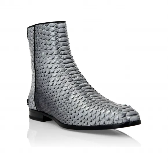 菲利普·普莱因/Philipp Plein 蟒蛇印花靴 Lo-Heels Mid PABS-MSE0189-PLE010N-70