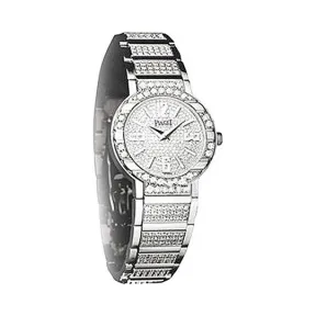 伯爵/Piaget POLO系列 石英机芯 18k白金镶钻 女表 G0A26034