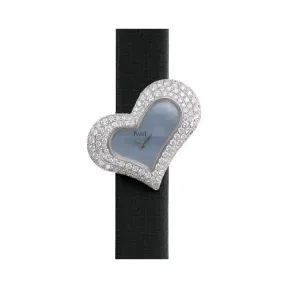 伯爵/Piaget LIMELIGHT系列 石英机芯 18k白金镶钻 女表 G0A29131