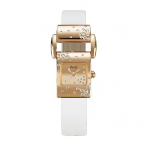 伯爵/Piaget Protocole 系列 石英机芯 18K玫瑰金 女表 G0A32047