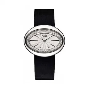 伯爵/Piaget 珠宝腕表系列 石英机芯 18K白金旋转表壳 女表 G0A32099