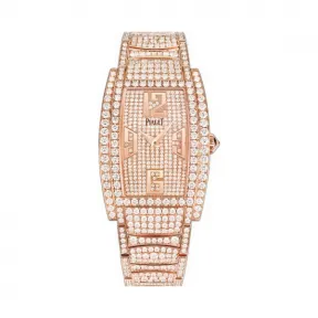 伯爵/Piaget LIMELIGHT系列 石英机芯 18K玫瑰金 女表 G0A36194