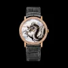 伯爵/Piaget 龙与凤系列 手动机械 18k玫瑰金镶钻 男表 G0A36541