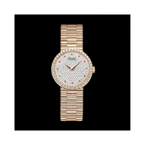 伯爵/Piaget 珠宝腕表系列 手动机械 18k玫瑰金 女表 G0A37044