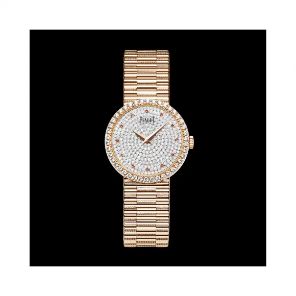 伯爵/Piaget 珠宝腕表系列 手动机械 18k玫瑰金 女表 G0A37044