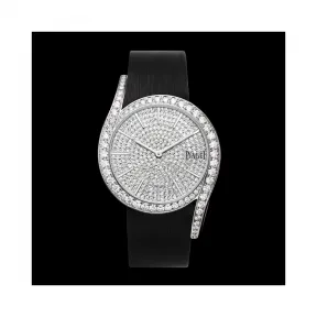 伯爵/Piaget LIMELIGHT系列 石英机芯 18k白金镶钻 女表 G0A38166